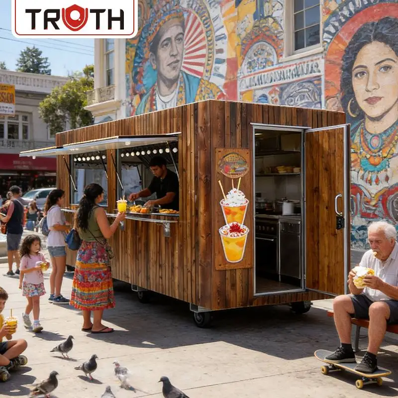 Rimorchio alimentare commerciale per gelato mobile