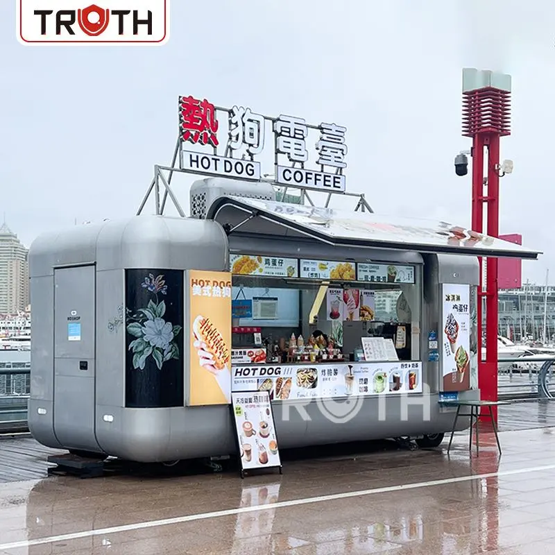 Carrello per hot dog con cucina completa