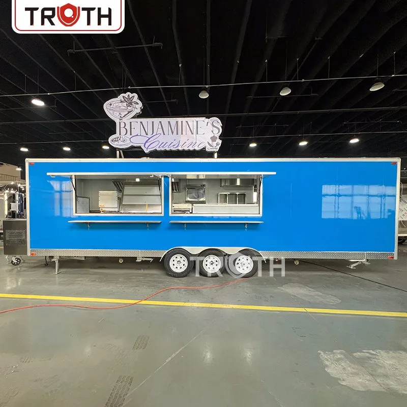 Rimorchio per camion di cibo con toilette completamente attrezzato
