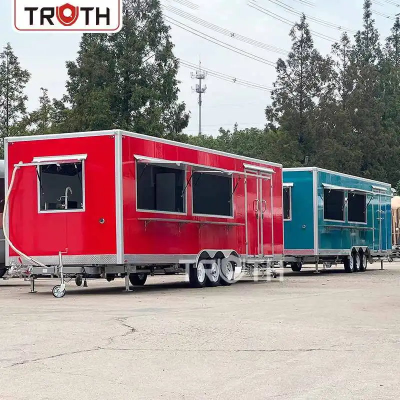 Commercial Mobile Food Trailer With Bathroom