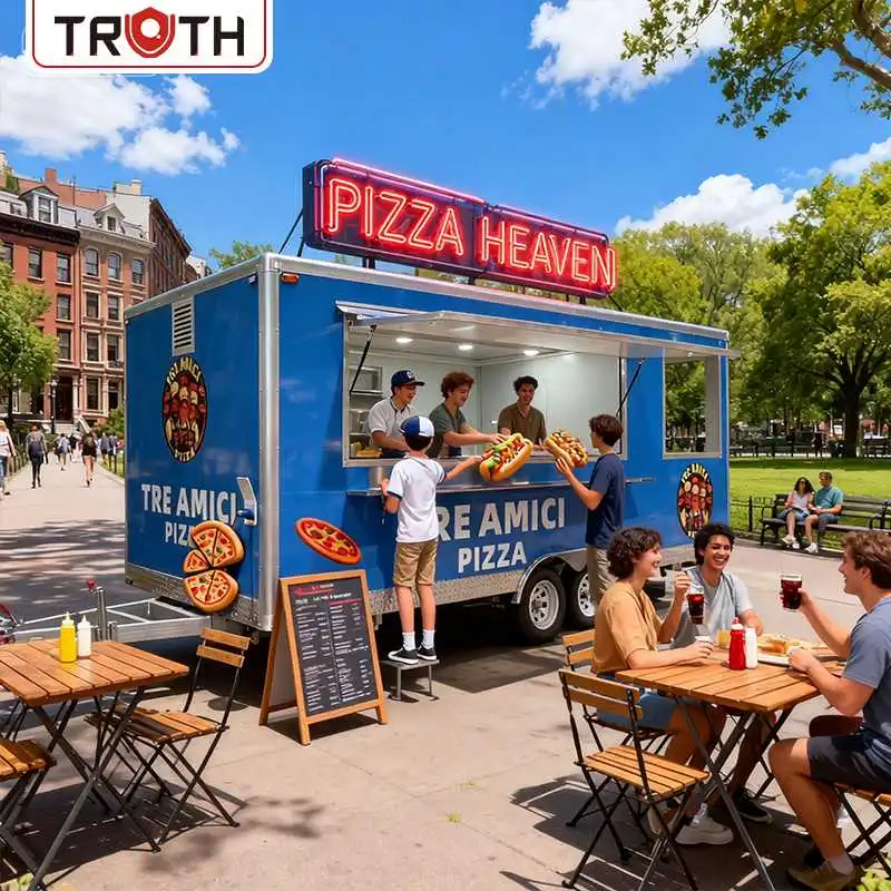 Trailer alimentare per pizza in concessione mobile