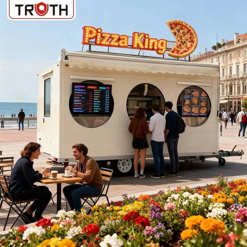 Furgone per pizza fast food con cucina completa