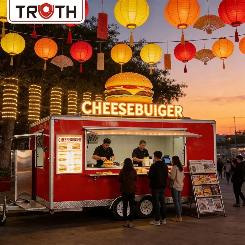 Carrello per alimenti mobile Taco Cart Concession