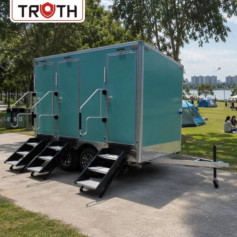 Toilette e vano doccia Rimorchio per toilette mobile